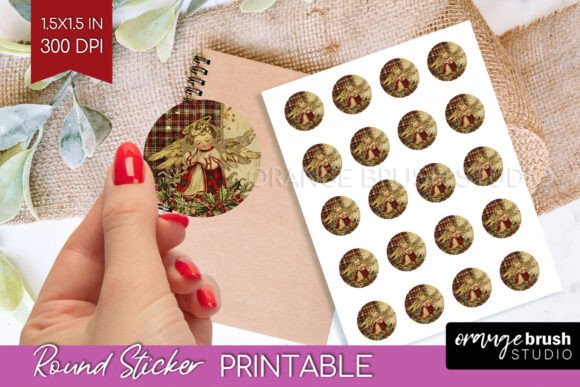 Download Vintage Christmas Printable Sticker - Premium Resources