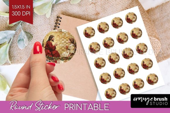 Download Vintage Christmas Printable Sticker - Premium Resources
