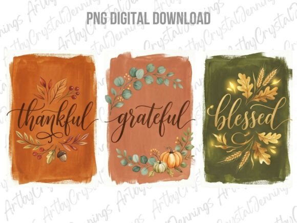 Download Fall Watercolor Thankful Brushstroke PNG - Thankful Collection